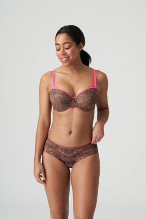 Prima Donna Twist Cafe Plume Rintaliivit Leopardi Pinkki | XYJFOL081