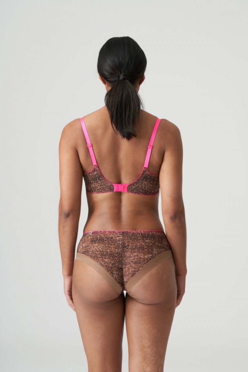 Prima Donna Twist Cafe Plume Rintaliivit Leopardi Pinkki | XYJFOL081