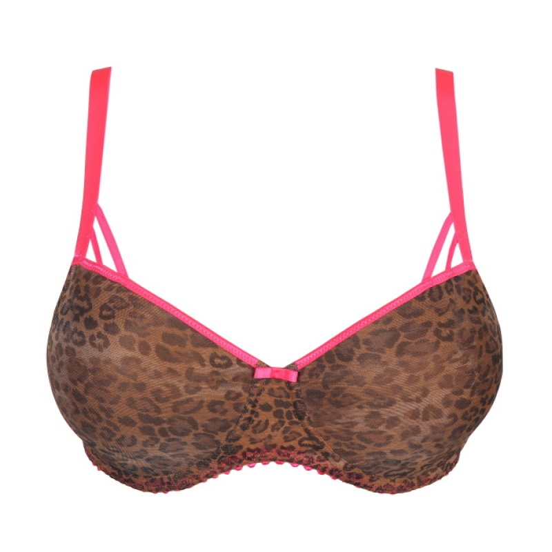 Prima Donna Twist Cafe Plume Rintaliivit Leopardi Pinkki | XYJFOL081