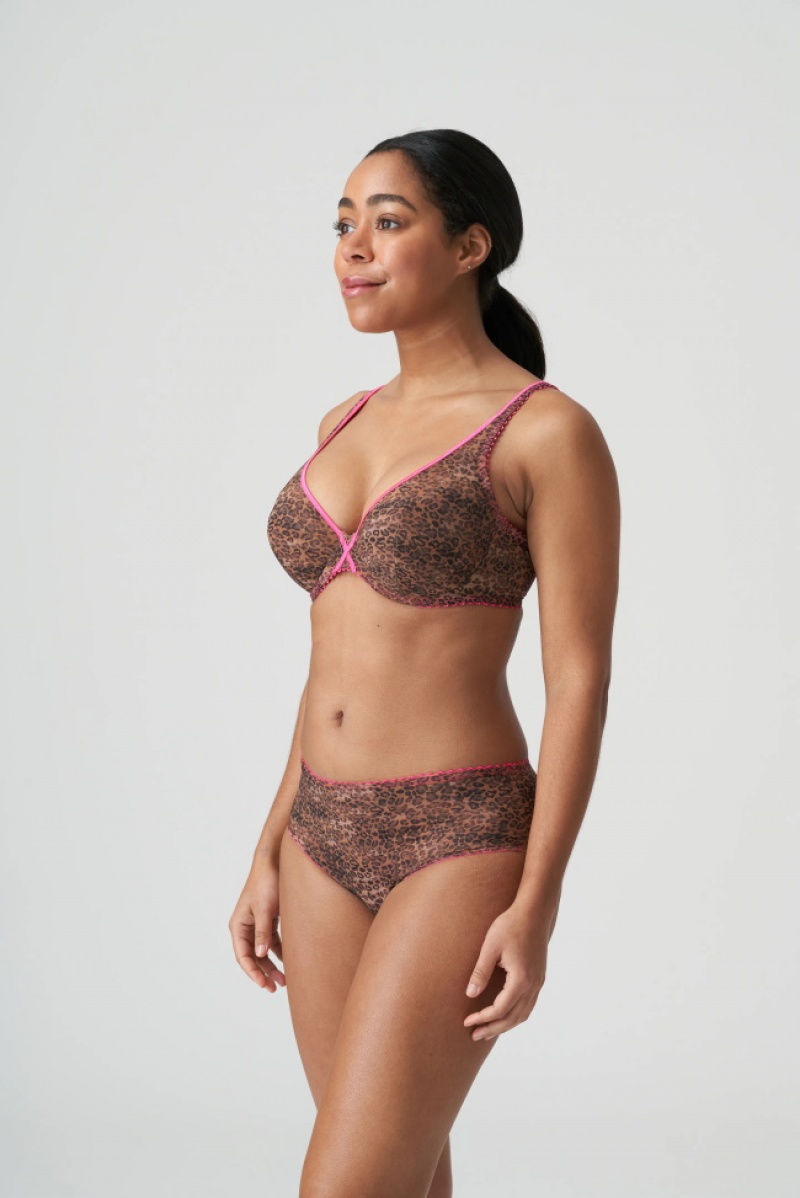 Prima Donna Twist Cafe Plume Rintaliivit Leopardi Pinkki | RTPDAH540