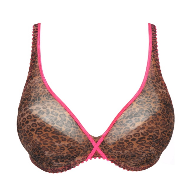 Prima Donna Twist Cafe Plume Rintaliivit Leopardi Pinkki | RTPDAH540